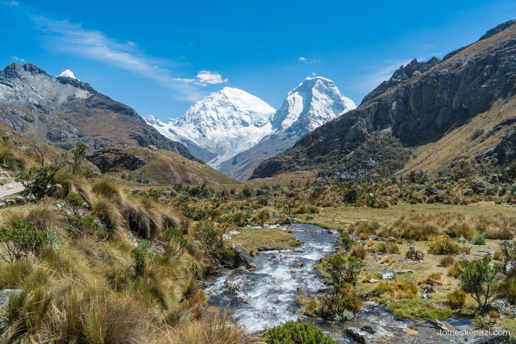 Views from the Laguna 69 hike surroundings, Huaraz, Peru